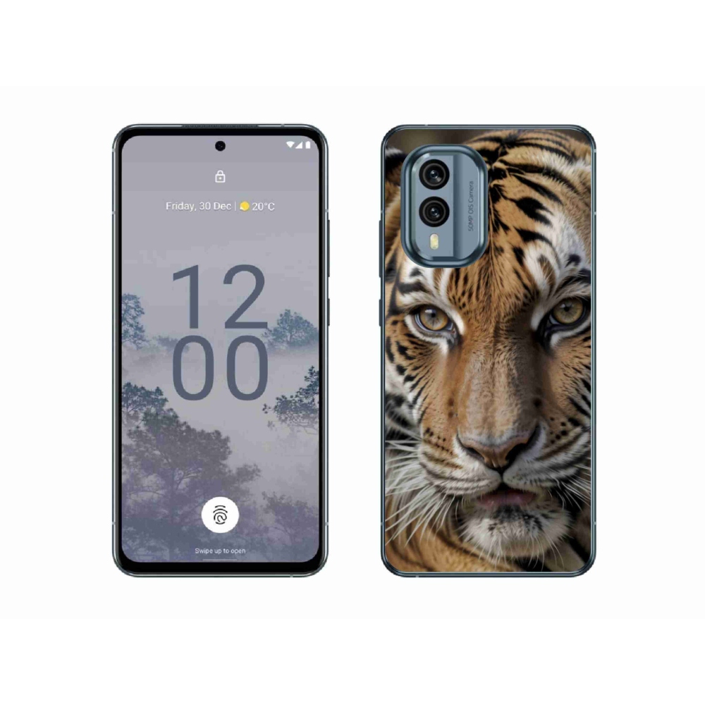 Zselés borítás mmCase a Nokia X30 5G készülékhez - tigris nézet