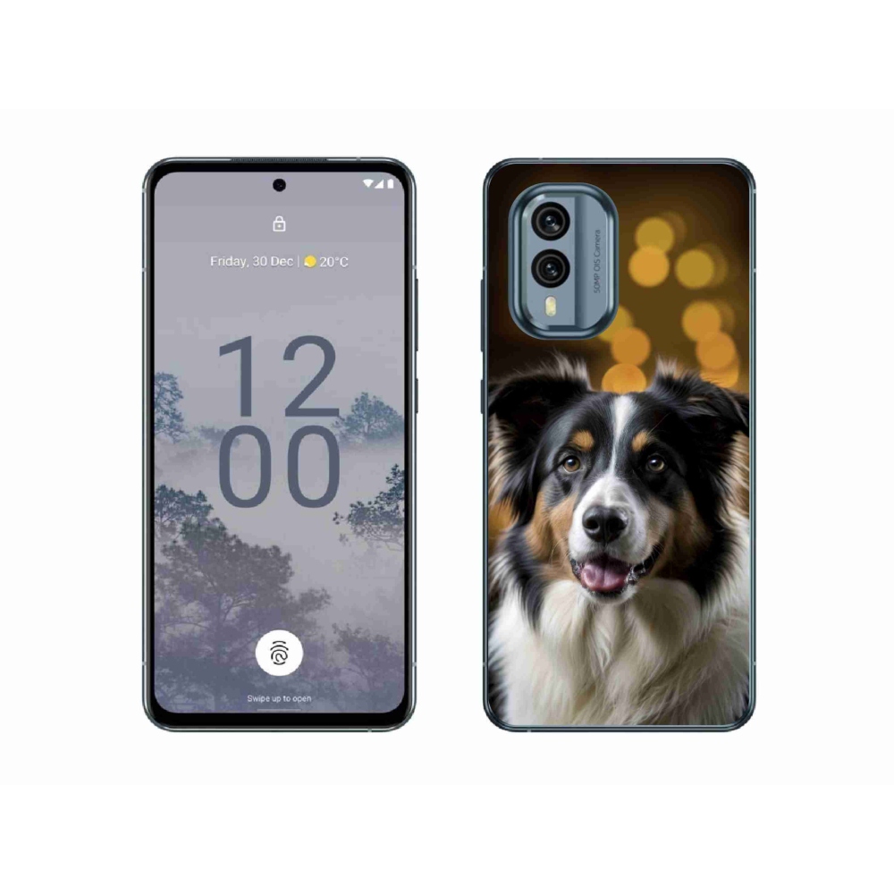 mmCase gél tok a Nokia X30 5G-hez – mosolygós ausztrál juhászkutya