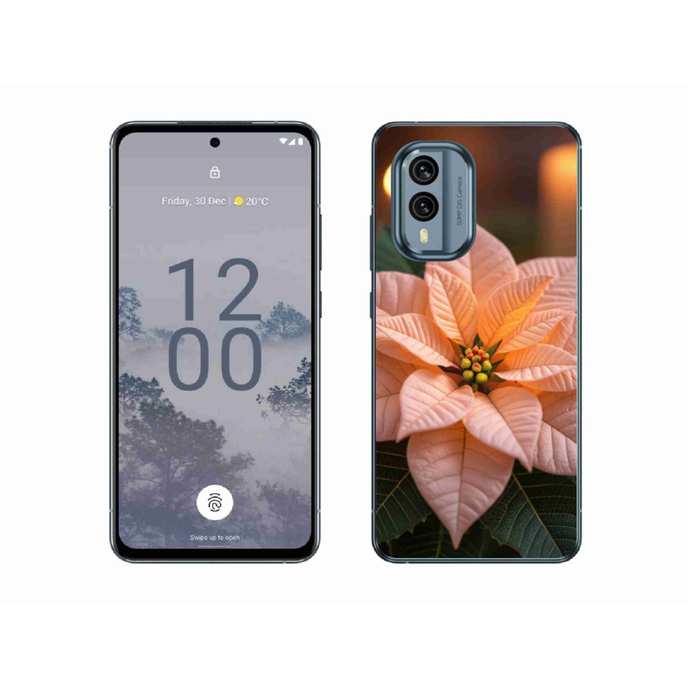 Zselés borítás mmCase a Nokia X30 5G készülékhez - mikulásvirág