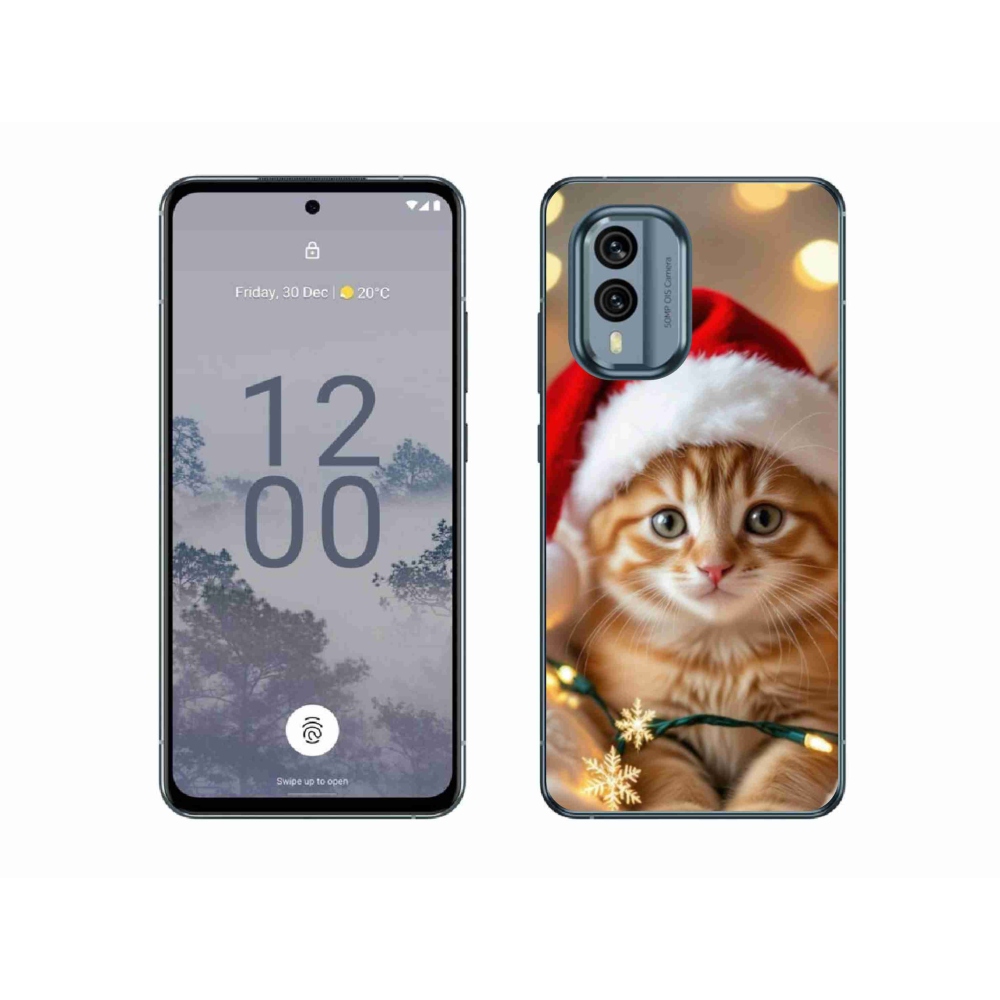 Zselés borítás mmCase a Nokia X30 5G készülékhez - Karácsonyi cica