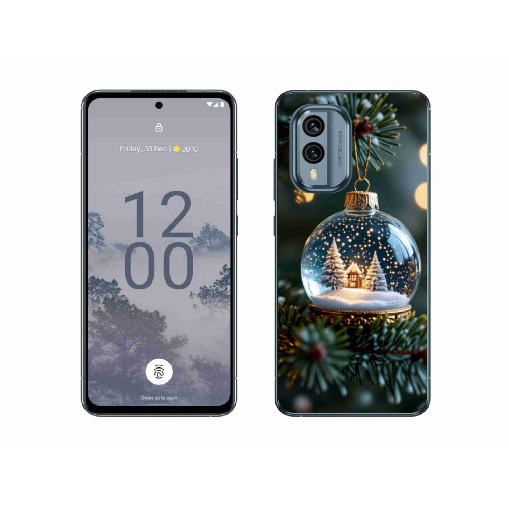 Zselés borítás mmCase a Nokia X30 5G készülékhez - Karácsonyi gömbök 2
