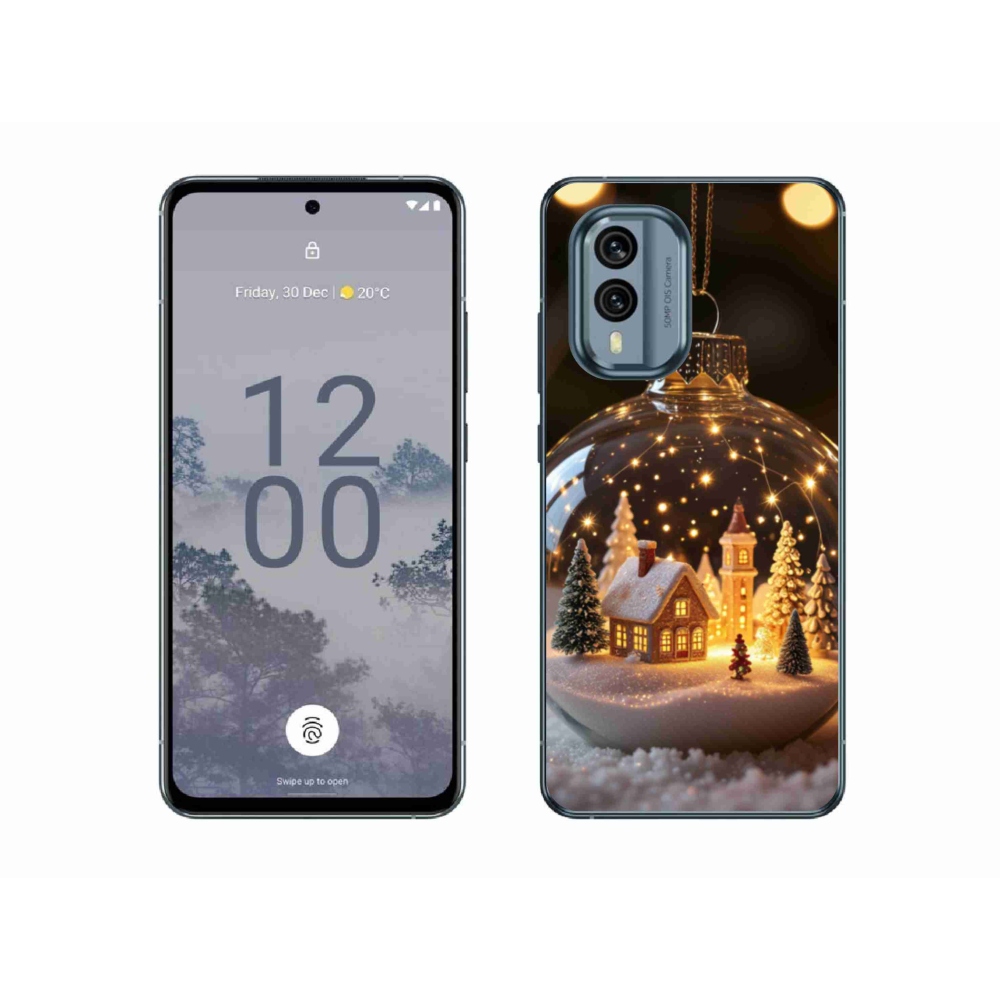 Zselés borítás mmCase a Nokia X30 5G készülékhez - Karácsonyi gömbök 3