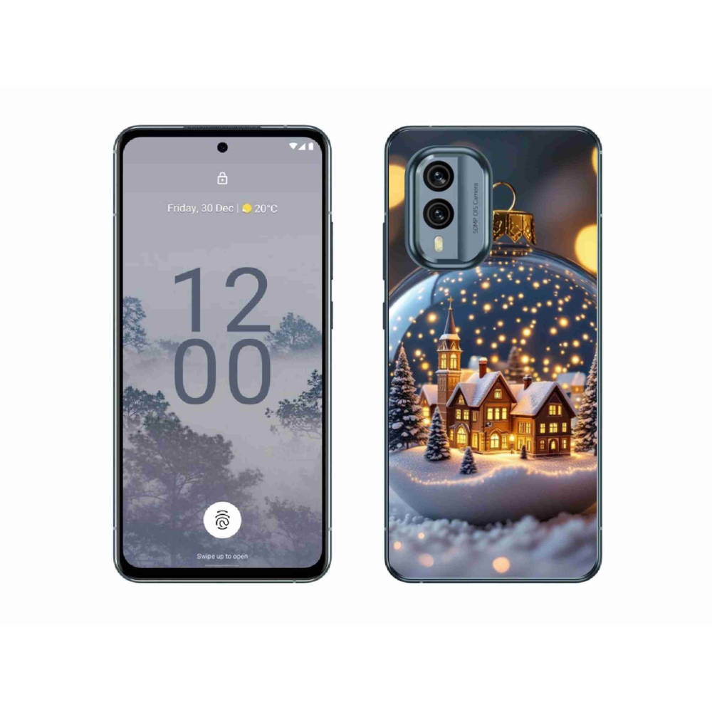 Zselés borítás mmCase a Nokia X30 5G készülékhez - Karácsonyi gömbök 4