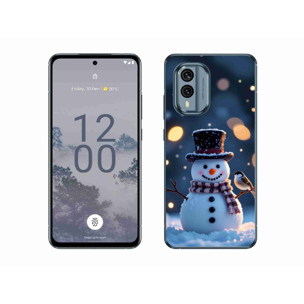 mmCase gél tok a Nokia X30 5G-hez – karácsonyi hóember