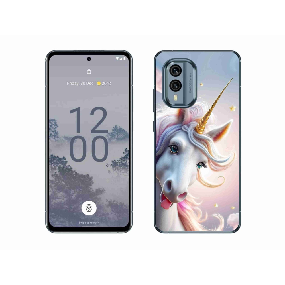mmCase gél tok a Nokia X30 5G-hez – vidám egyszarvú