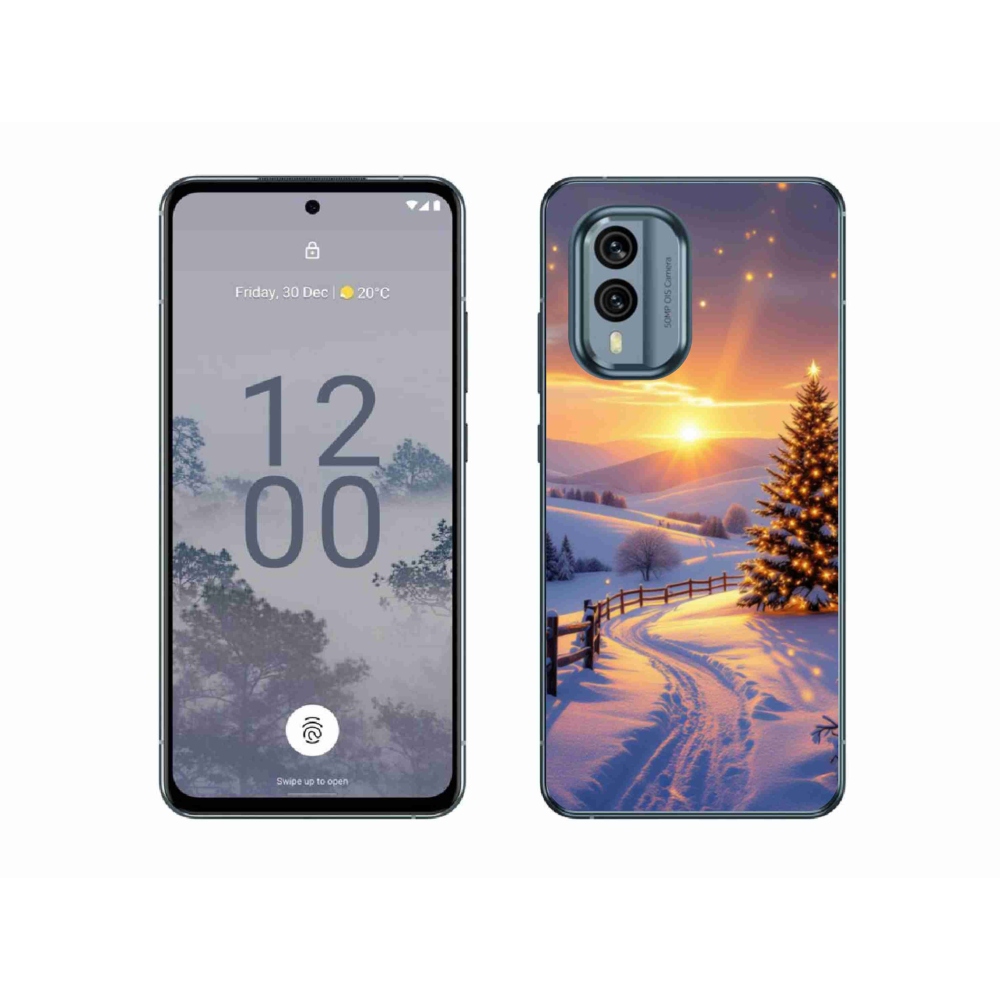 Zselés borítás mmCase a Nokia X30 5G készülékhez - téli tájkép