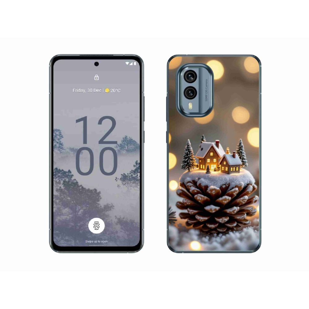 mmCase gélhuzat a Nokia X30 5G-hez – téli falu