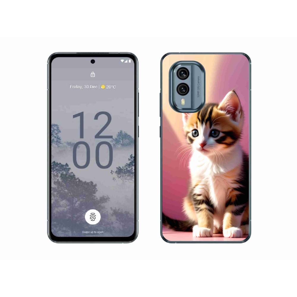Zselés borítás mmCase a Nokia X30 5G készülékhez - kíváncsi cica 2
