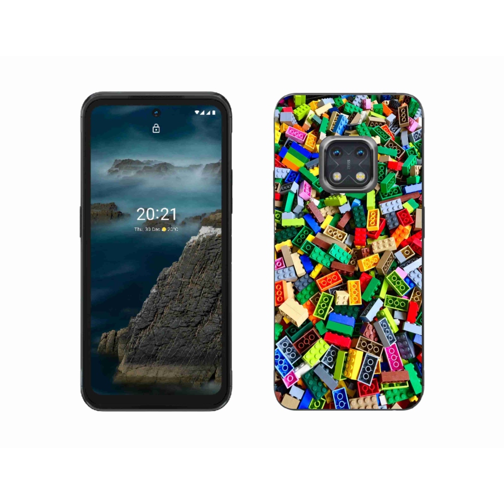 Zselés borítás mmCase a Nokia XR20 készülékhez - színes építőelemek
