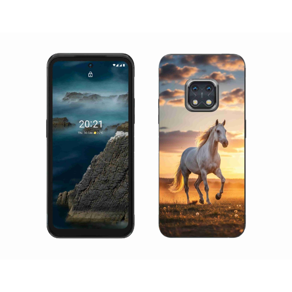 Zselés borítás mmCase a Nokia XR20 készülékhez - futó fehér ló 2