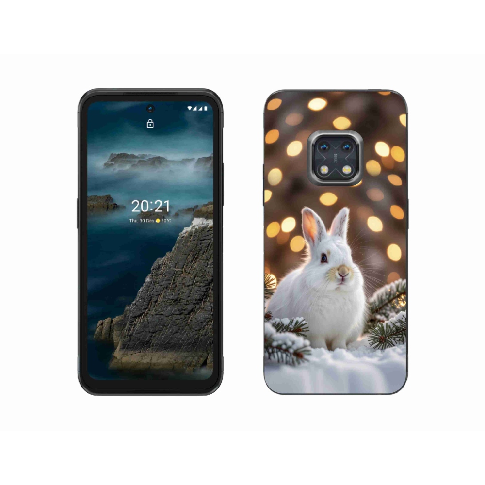 mmCase gélhuzat a Nokia XR20-hoz – fehér nyúl