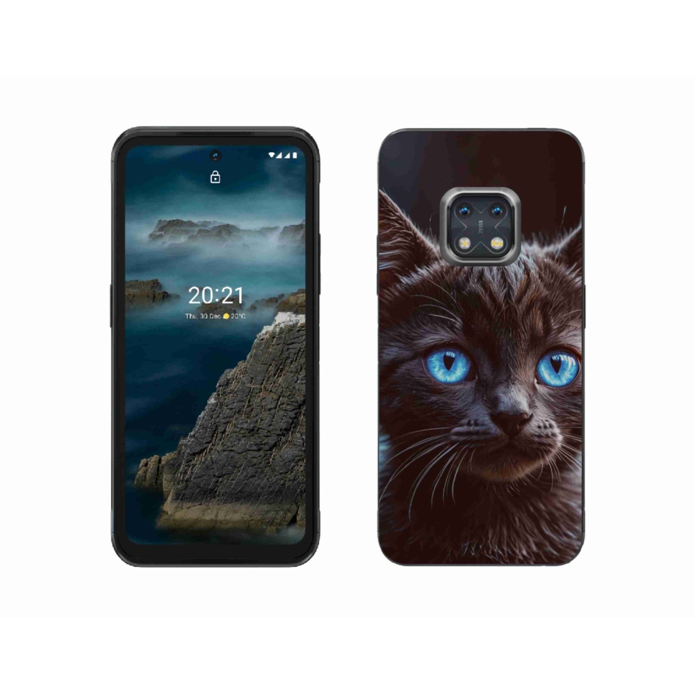 Zselés borítás mmCase a Nokia XR20 készülékhez - fekete cica 2