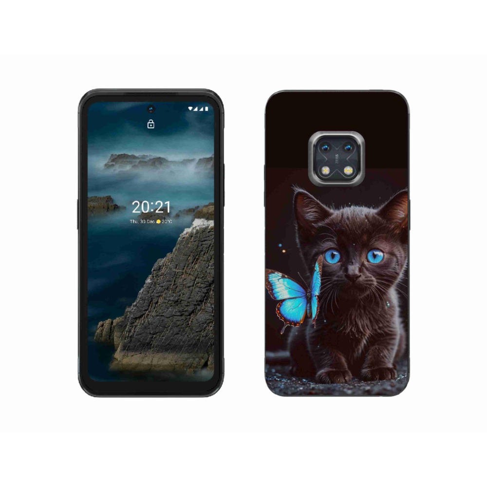 Zselés borítás mmCase a Nokia XR20 készülékhez - fekete cica 3