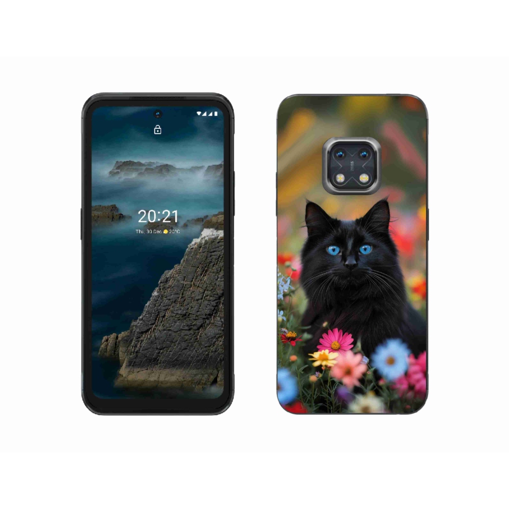 mmCase gél tok a Nokia XR20-hoz – fekete cica 4
