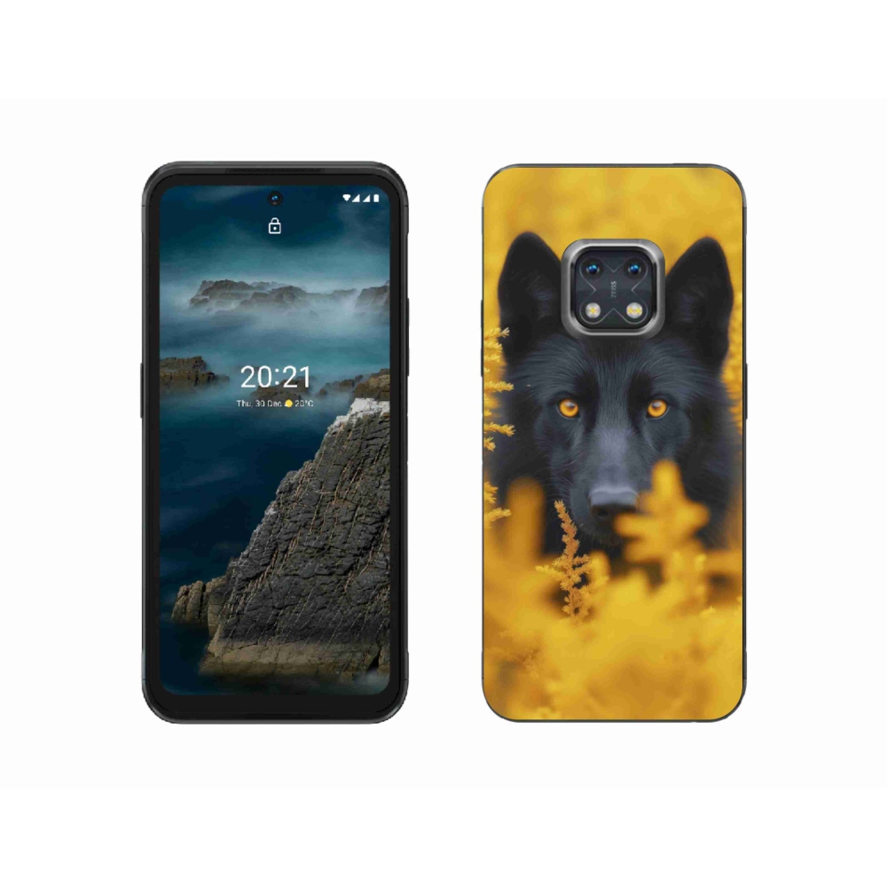 Zselés borítás mmCase a Nokia XR20 készülékhez - fekete farkas 2