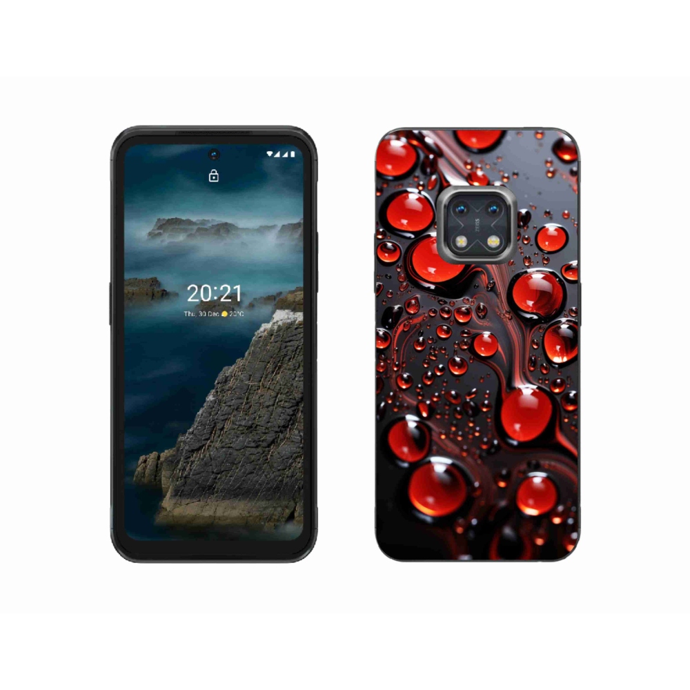 Zselés borítás mmCase a Nokia XR20 készülékhez - piros csepp 2