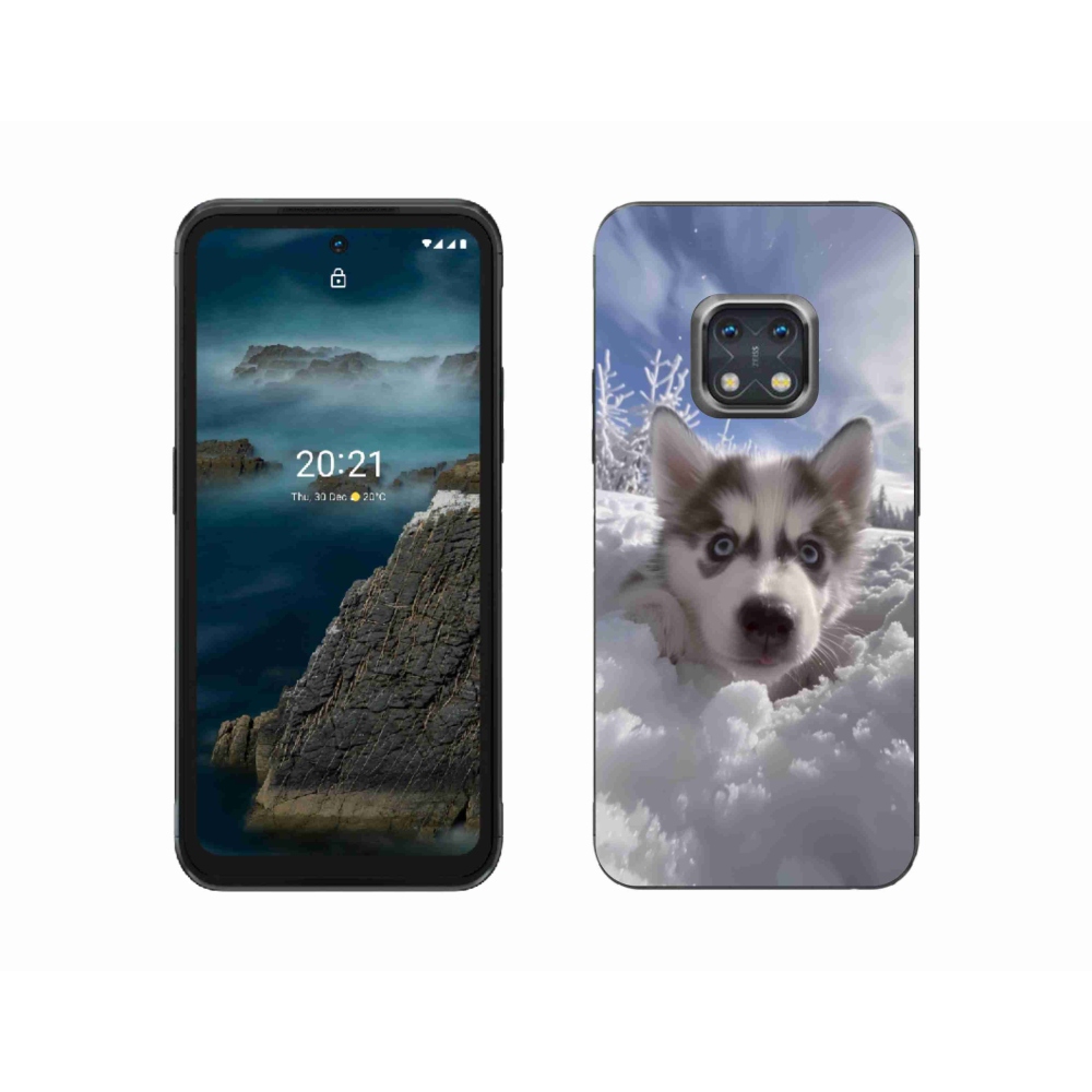 Zselés borítás mmCase a Nokia XR20 készülékhez - husky a hóban