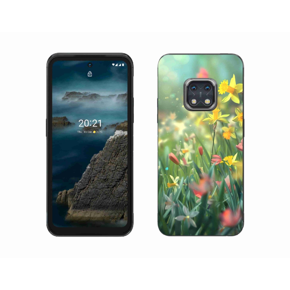 Zselés borítás mmCase a Nokia XR20 készülékhez - tavaszi virágok