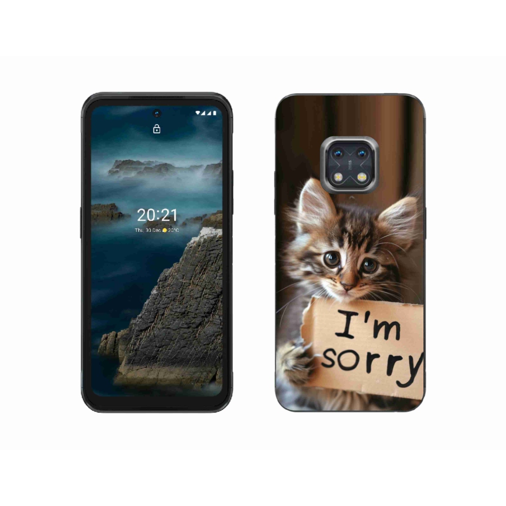 Zselés borítás mmCase a Nokia XR20 készülékhez - macska bocsánatkérése