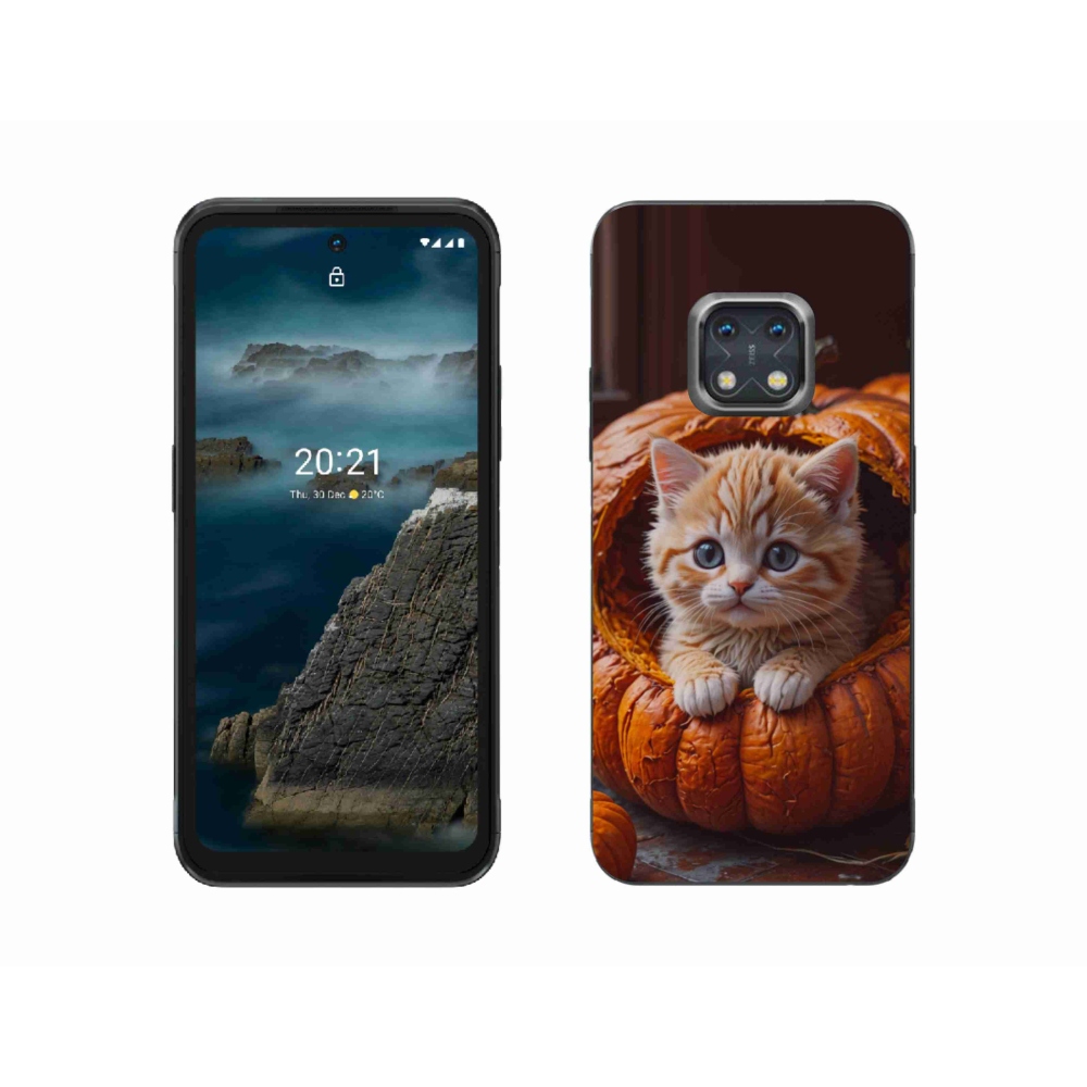 Zselés borítás mmCase a Nokia XR20 készülékhez - cica és tök 2