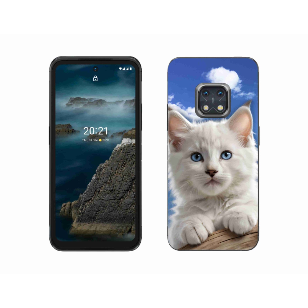 mmCase gél tok a Nokia XR20-hoz – cica és felhők