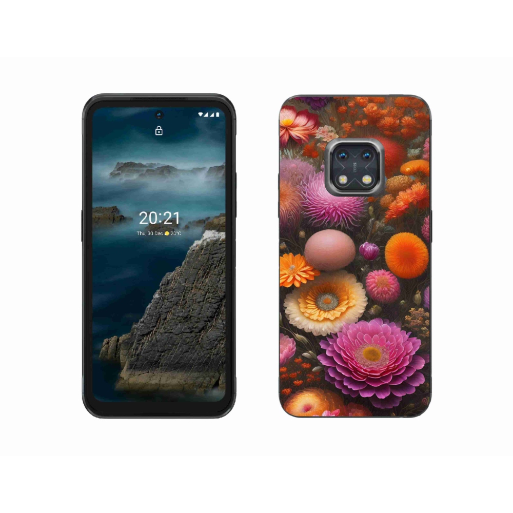 Gél borító mmCase a Nokia XR20 készülékhez - virágos kompozíció