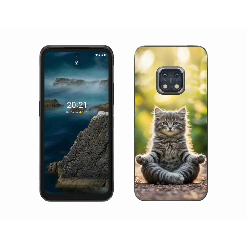 Zselés borítás mmCase a Nokia XR20 készülékhez - meditáló cica