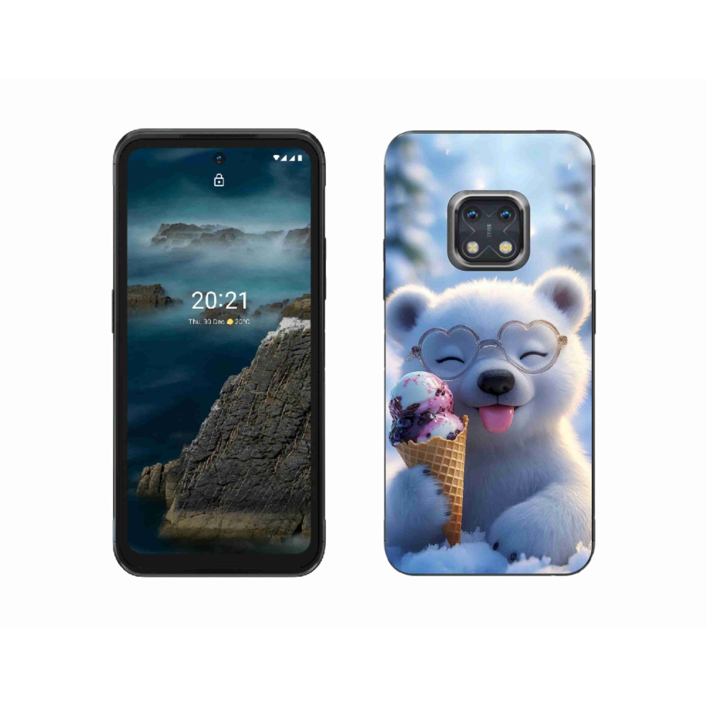 mmCase gél tok a Nokia XR20-hoz – mackó fagylalttal