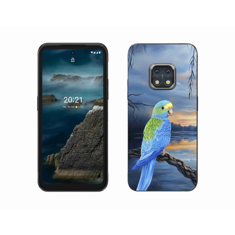 Zselés borítás mmCase a Nokia XR20 készülékhez - kék papagáj