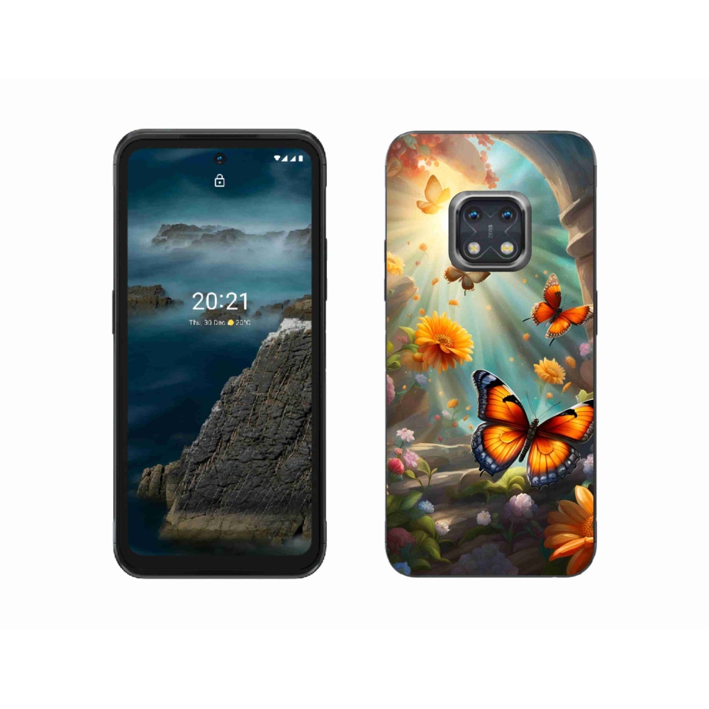 Zselés borítás mmCase a Nokia XR20 készülékhez - pillangókert 2