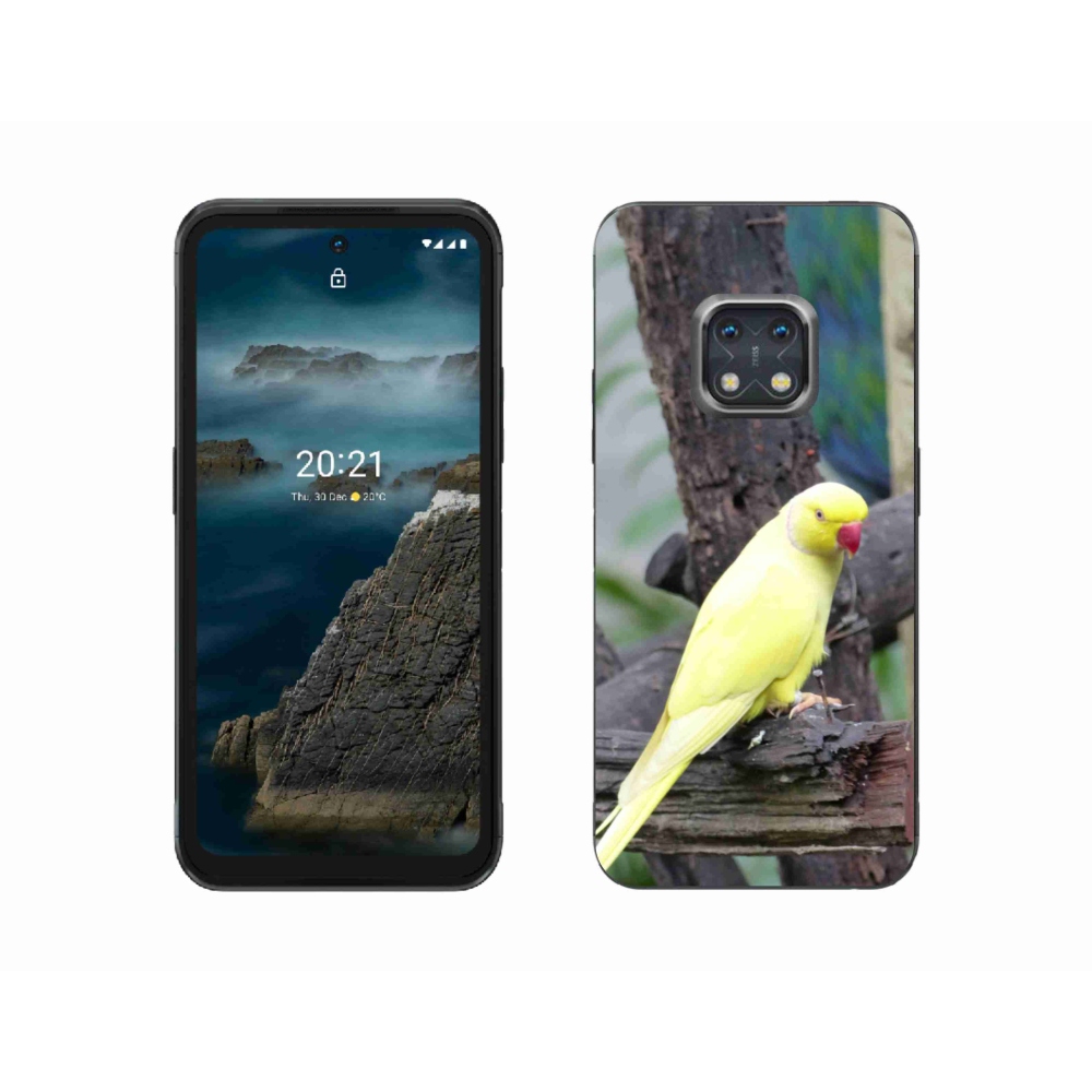 Zselés borítás mmCase a Nokia XR20 készülékhez - papagáj alexander sárga