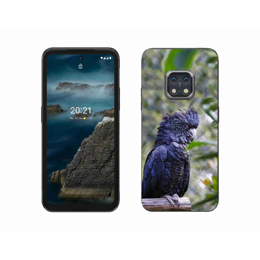 mmCase gél tok a Nokia XR20-hoz – fekete kakadu papagáj