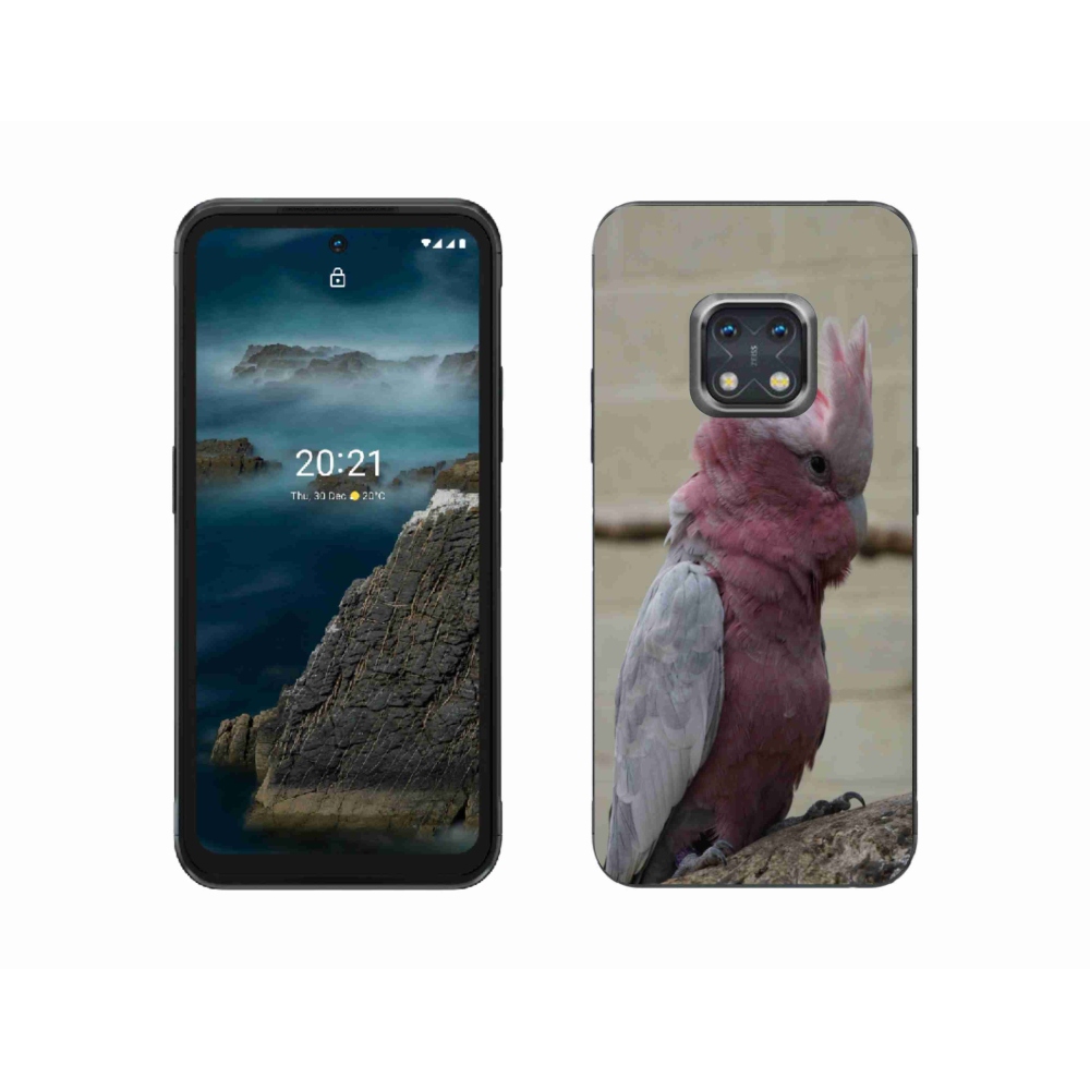 Zselés borítás mmCase a Nokia XR20 készülékhez - papagáj kakadu rózsaszínű