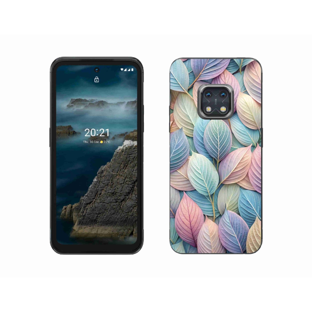 Zselés borító mmCase a Nokia XR20 készülékhez - pasztell levelek