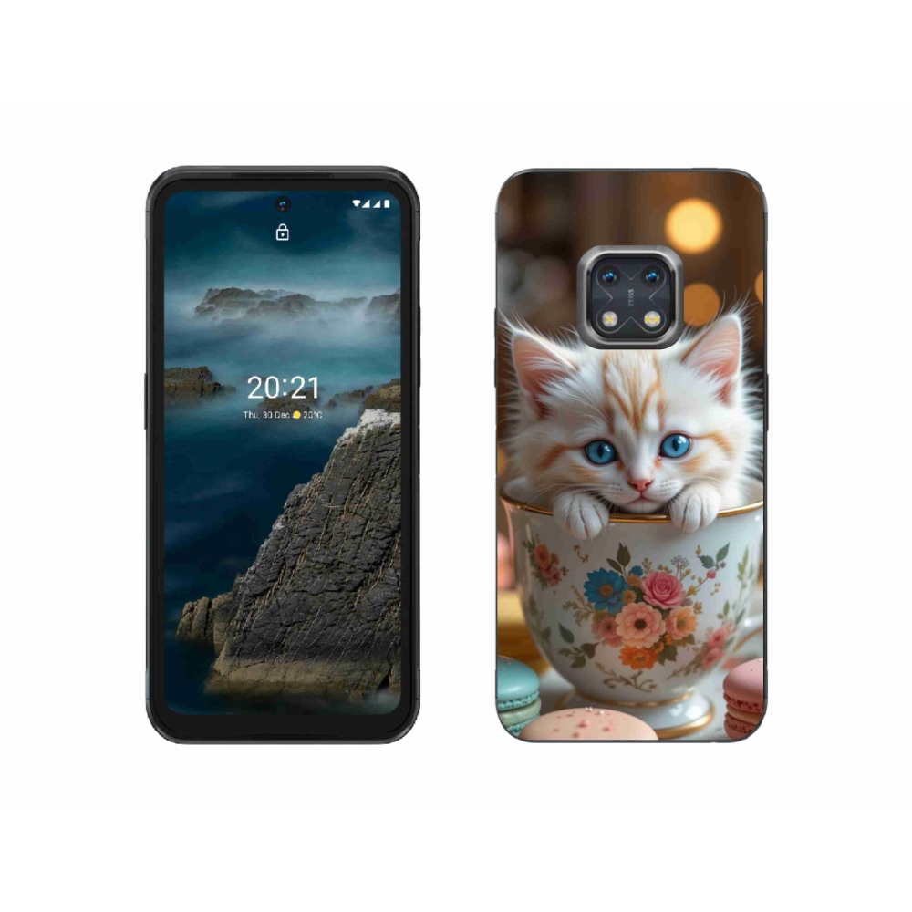 Gél borítás mmCase a Nokia XR20 készülékhez - aranyos cica 6