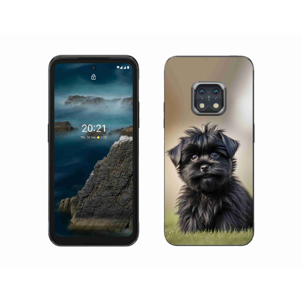 mmCase gél tok a Nokia XR20-hoz – aranyos fekete kutyus