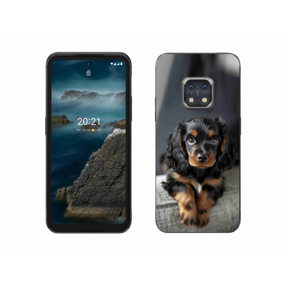 mmCase gél tok a Nokia XR20-hoz – aranyos, hosszú szőrű tacskó