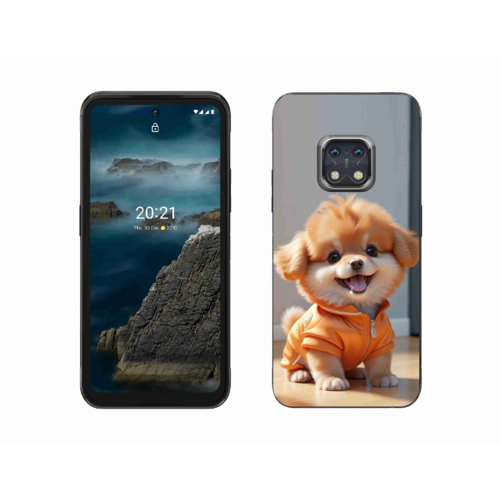 mmCase gél tok a Nokia XR20-hoz – aranyos pomerániai pulóverben