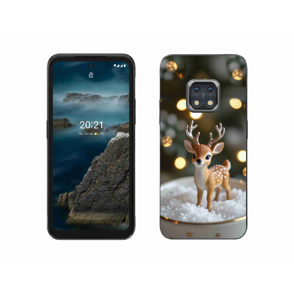 mmCase gél tok a Nokia XR20-hoz – aranyos karácsonyi szarvas