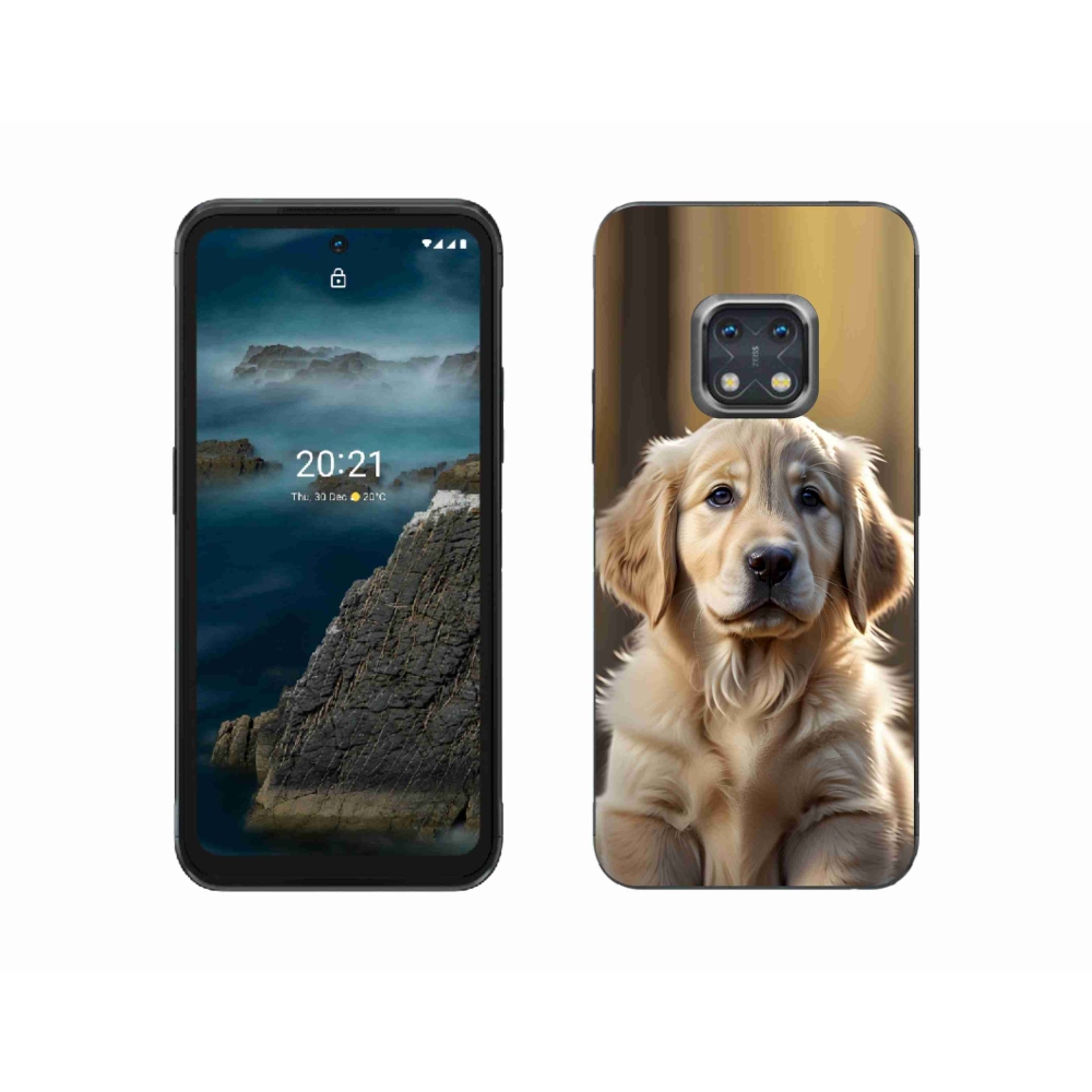 mmCase gél tok a Nokia XR20-hoz – aranyos arany retriever