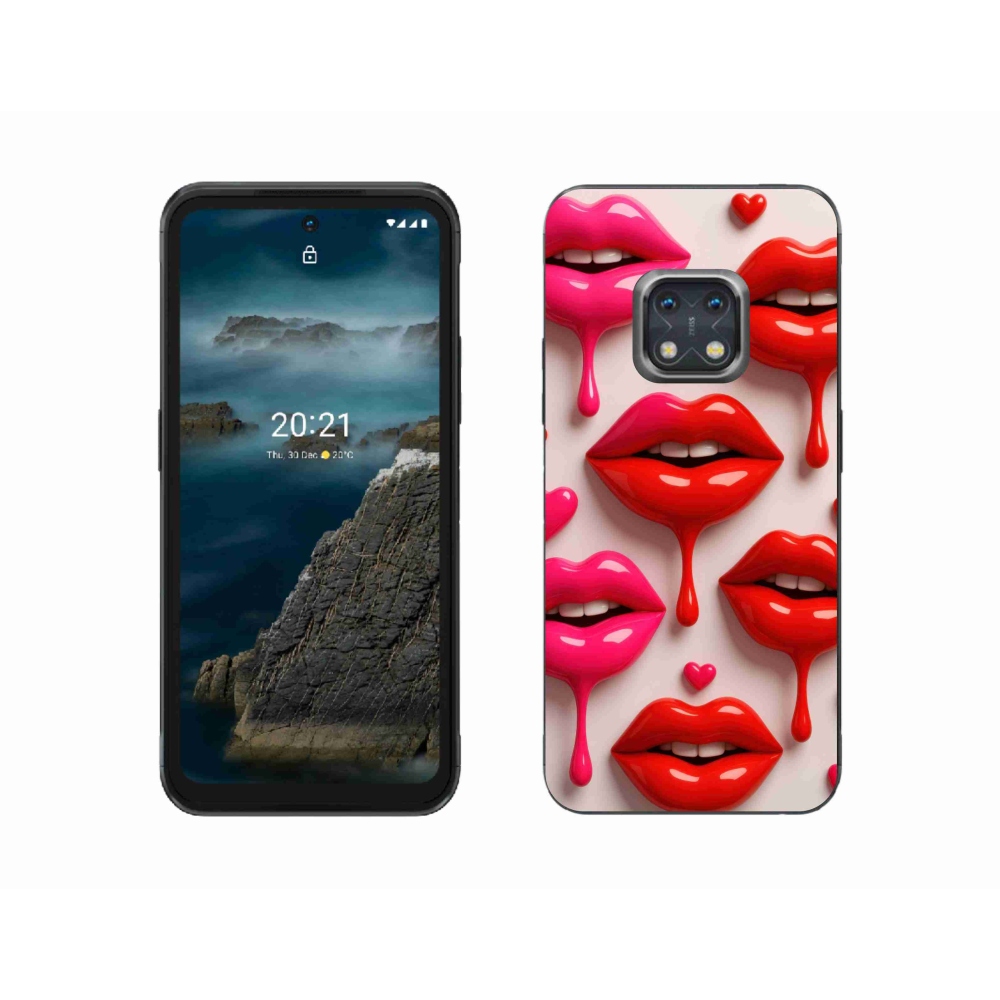Zselés borítás mmCase a Nokia XR20 készülékhez - ajkak 2