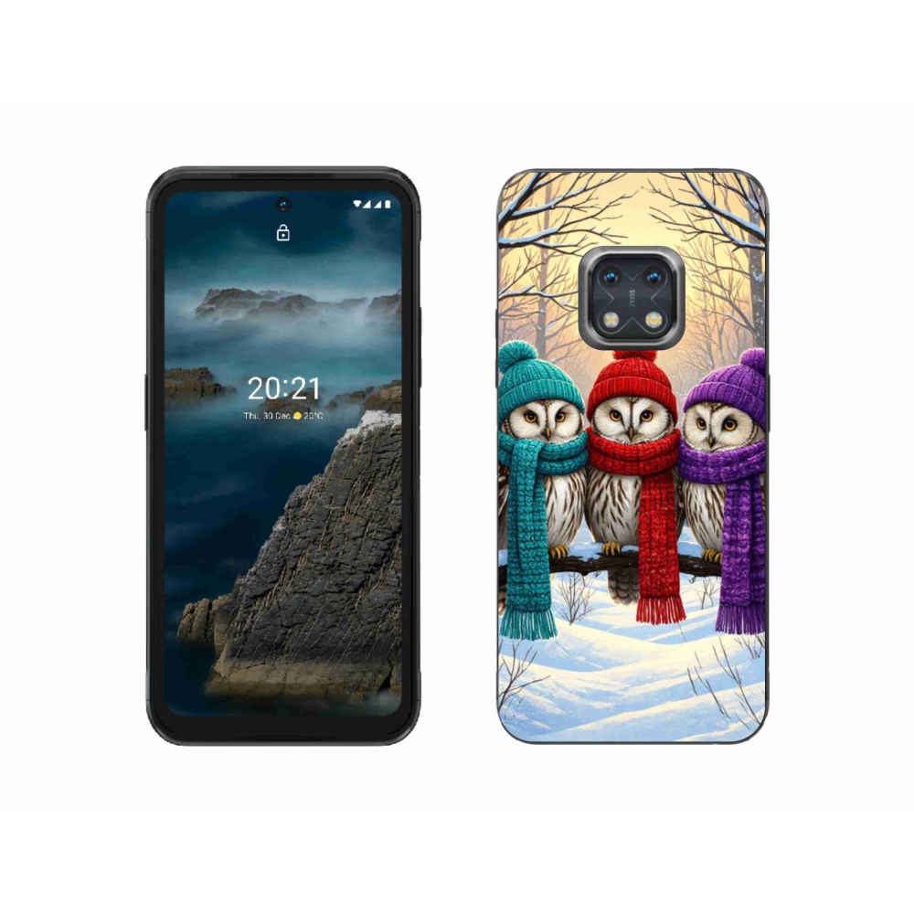 Zselés borítás mmCase a Nokia XR20 készülékhez - bagoly barátok