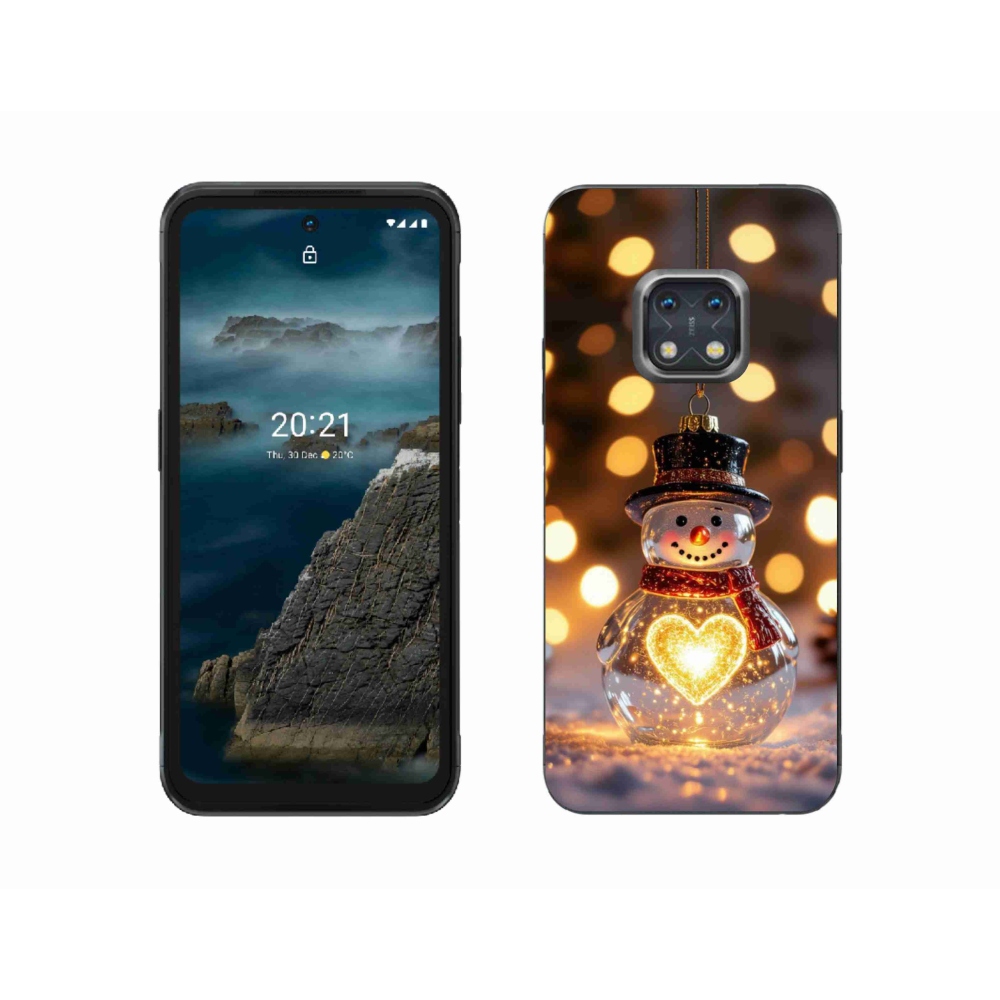 mmCase gél tok a Nokia XR20-hoz – világító karácsonyi hóember