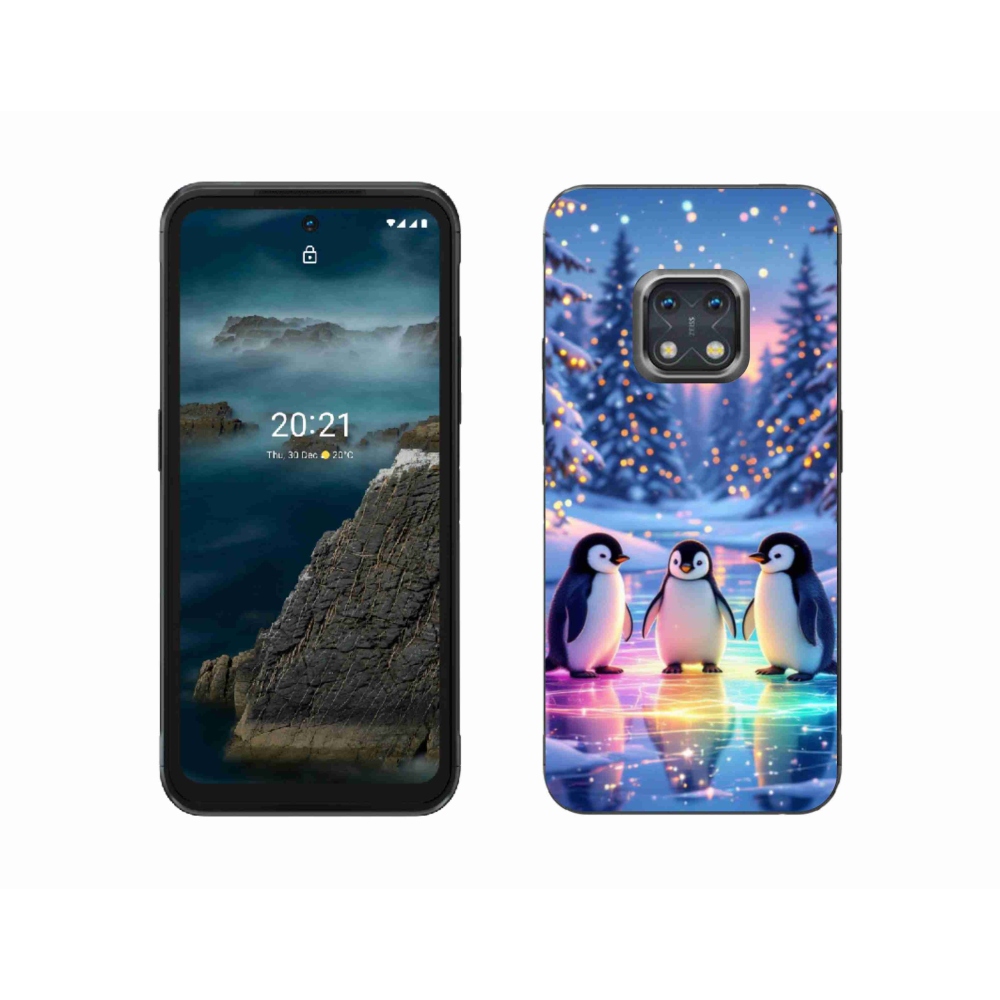Zselés borítás mmCase a Nokia XR20 készülékhez - pingvinek
