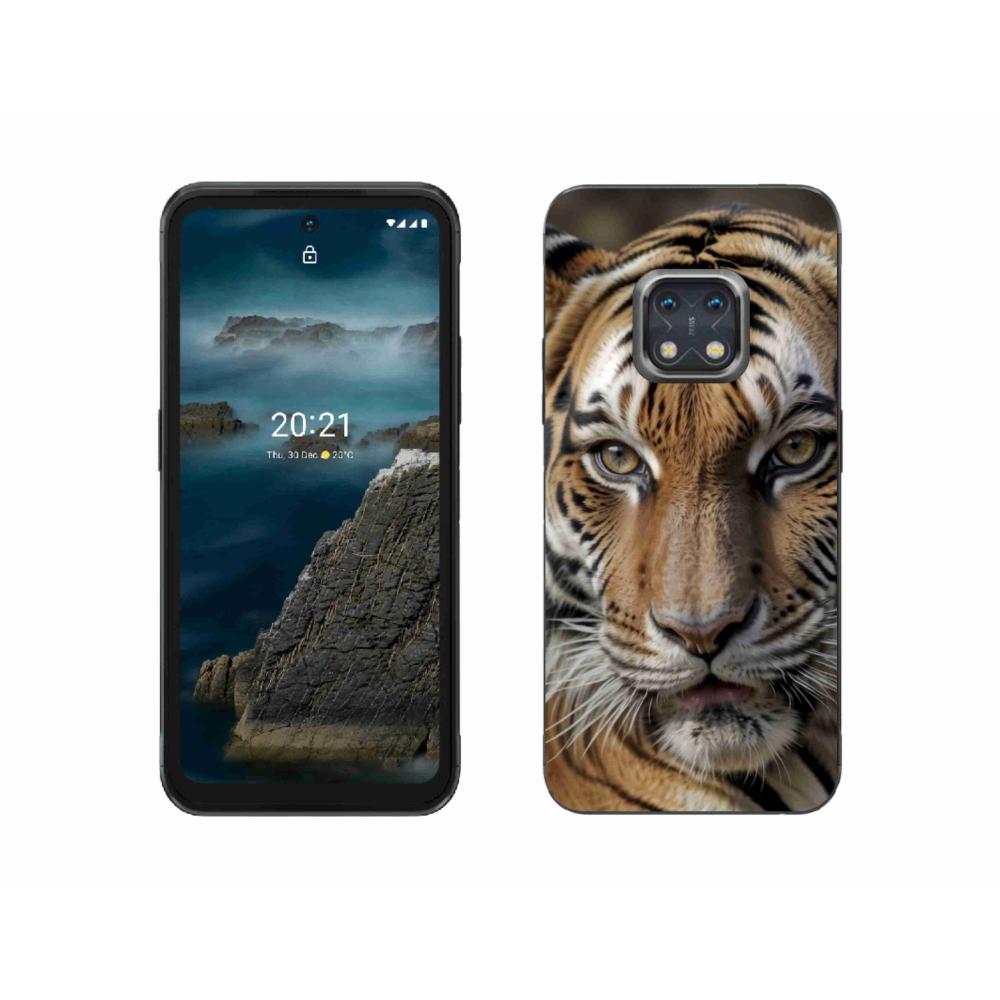 Zselés borítás mmCase a Nokia XR20 készülékhez - tigris nézet