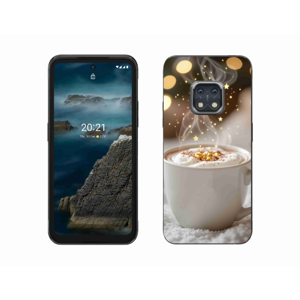 Gélborítás mmCase a Nokia XR20 készülékhez - Karácsonyi forró ital