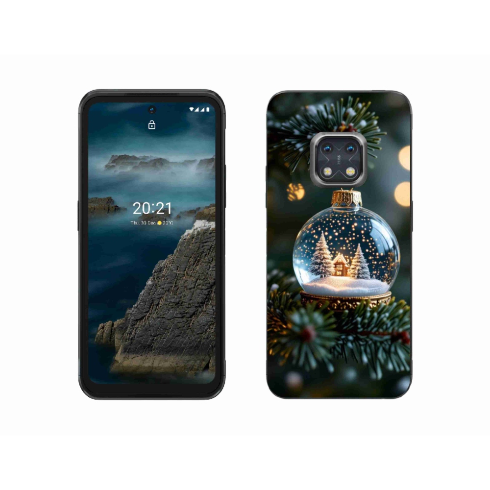 Zselés borítás mmCase a Nokia XR20 készülékhez - Karácsonyi gömbök 2