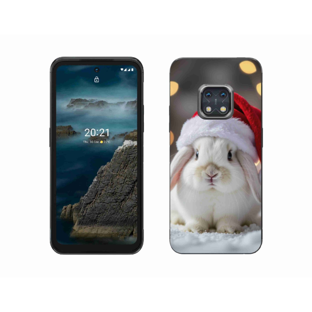Zselés borítás mmCase a Nokia XR20 készülékhez - karácsonyi nyuszi