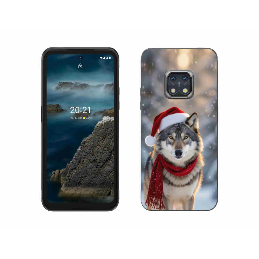 Zselés borítás mmCase a Nokia XR20 készülékhez - Karácsonyi farkas
