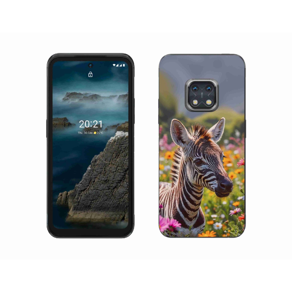 mmCase gélhuzat a Nokia XR20-hoz – zebra a réten